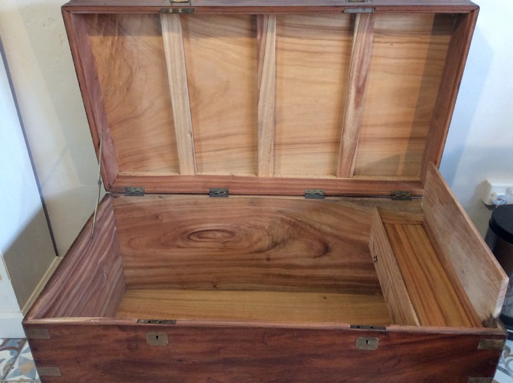 A good 19thC camphor campaign trunk View IX