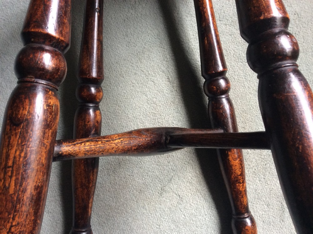 19thC Elm kitchen stool View VII