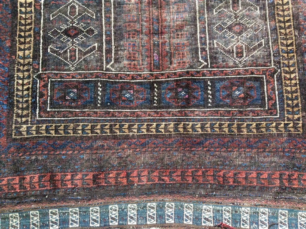 A small antique Caucasian hall rug View III