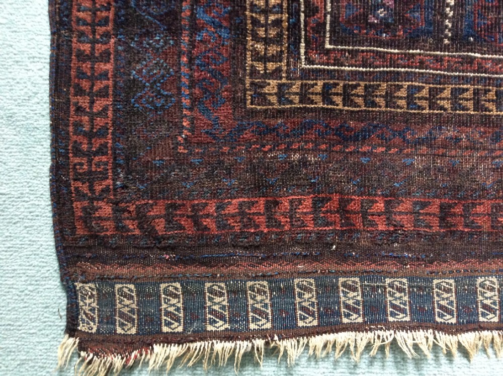 A small antique Caucasian hall rug View IV