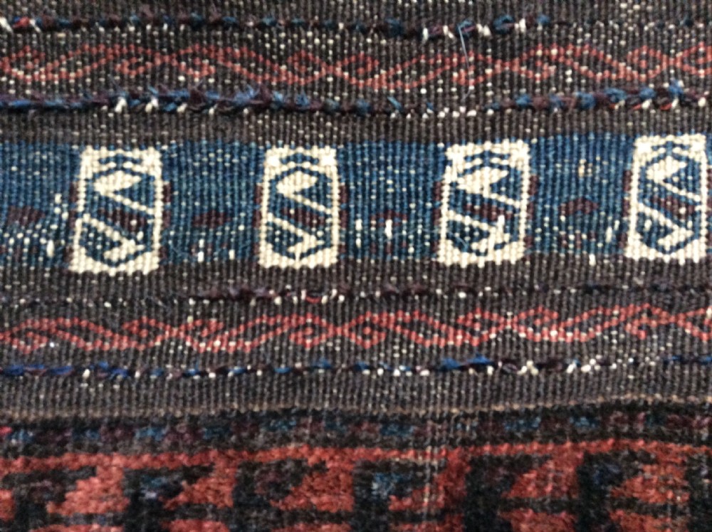 A small antique Caucasian hall rug View VI