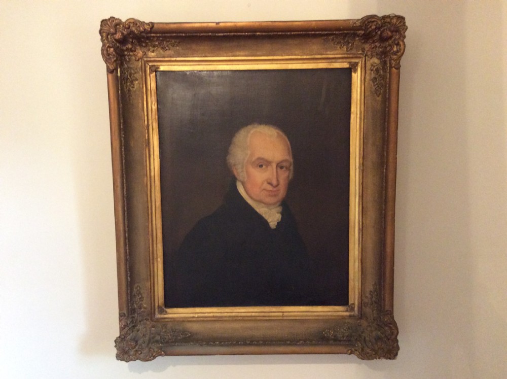 A large Georgian oil portrait