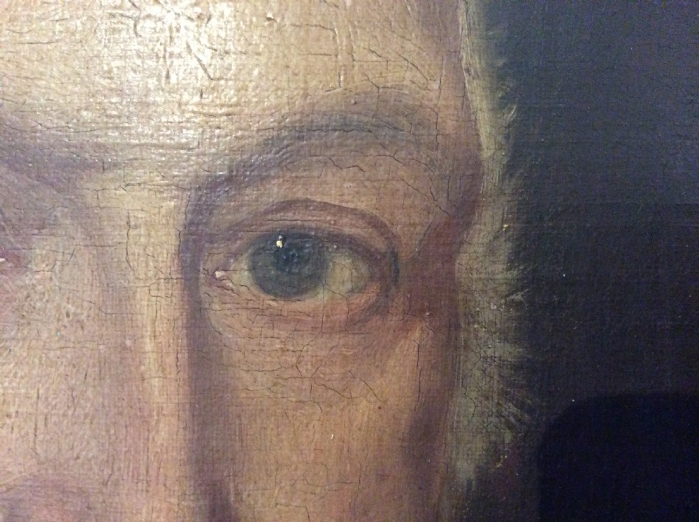 A large Georgian oil portrait View VII