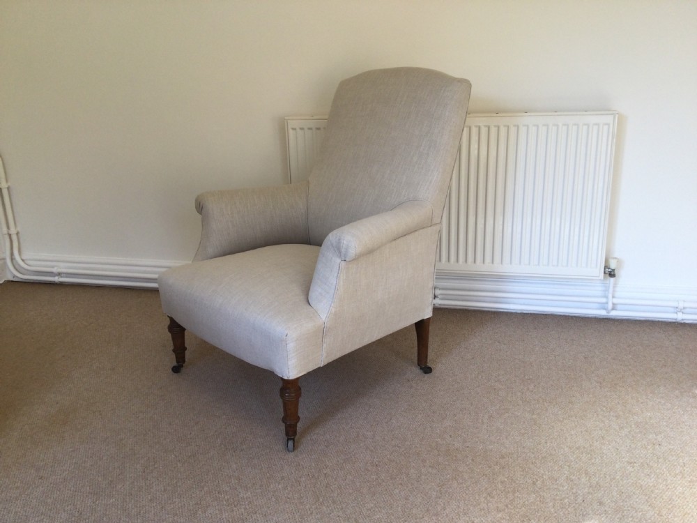 A 19thC French upholstered armchair View II