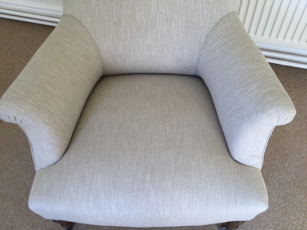 A 19thC French upholstered armchair View III