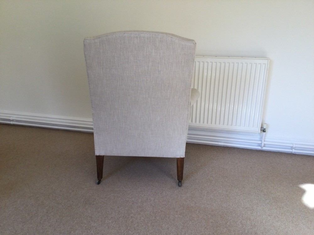 A 19thC French upholstered armchair View IV