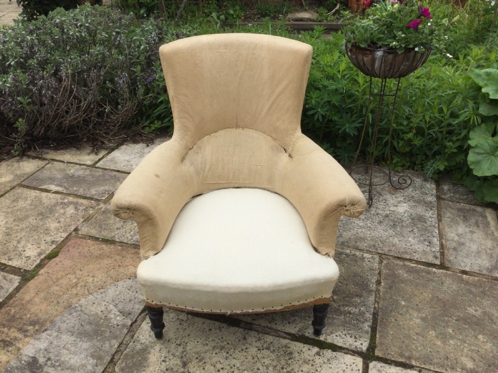 A Circa 1890  French  armchair View V