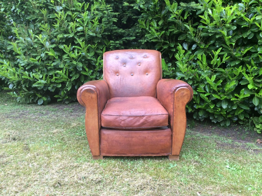 A French leather club chair View II