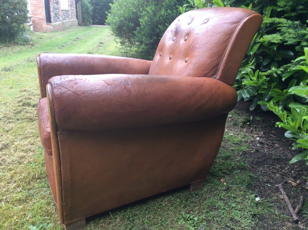 A French leather club chair View IV