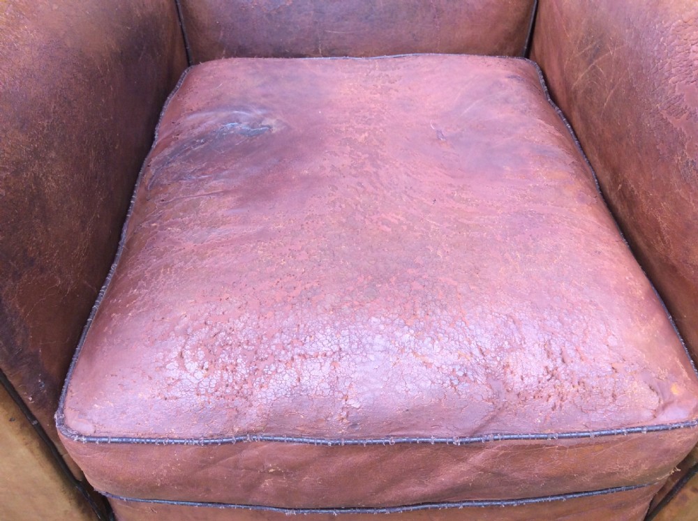A French leather club chair View VIII