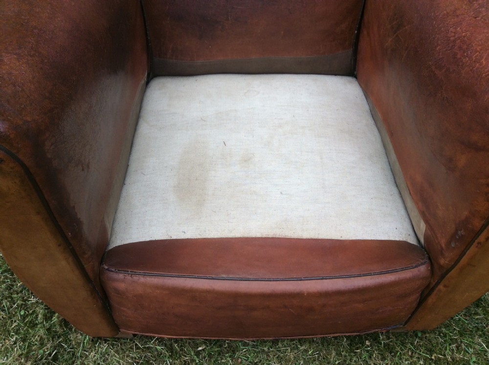 A French leather club chair View XIII