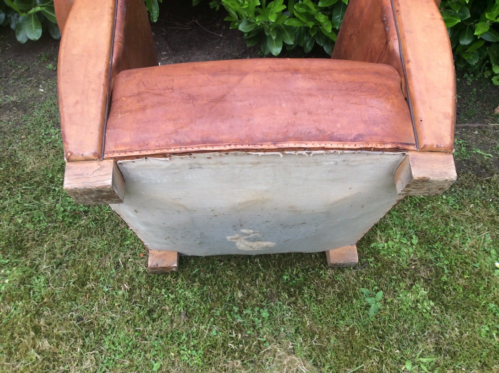 A French leather club chair View XIV