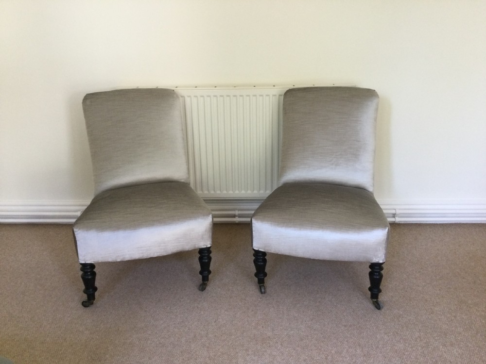 A pair of French slipper side chairs View IV
