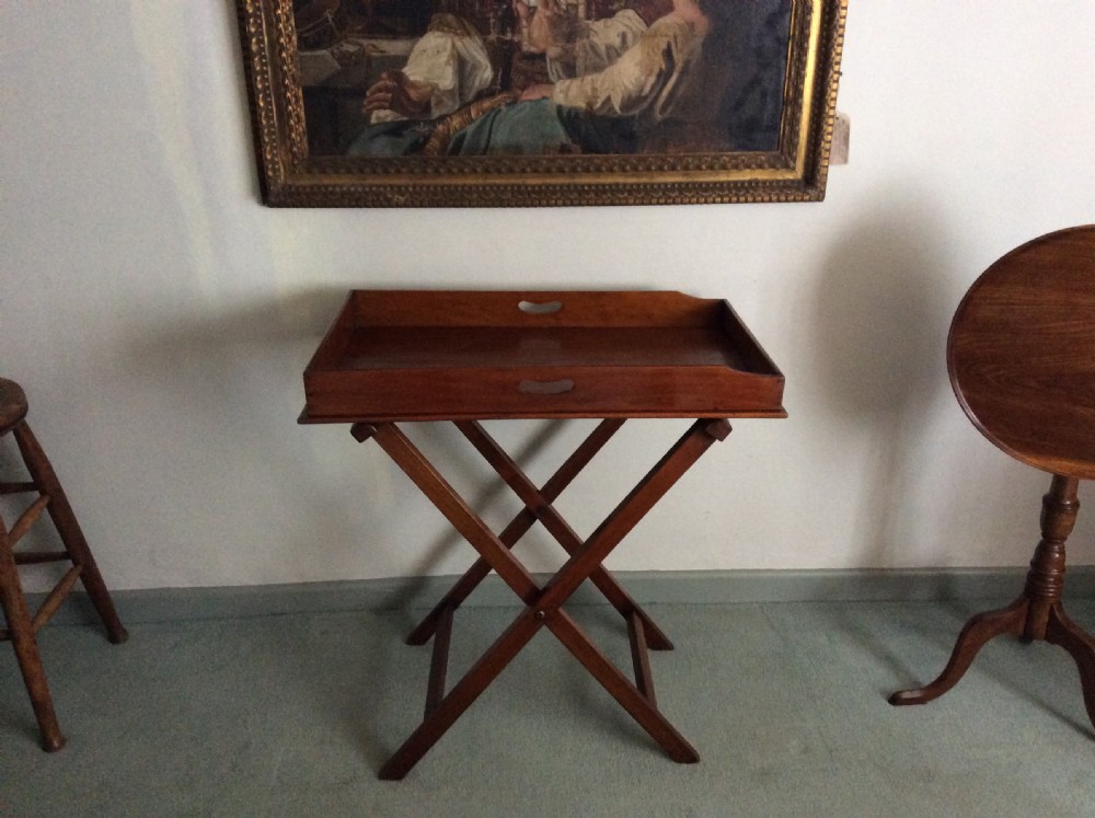 A 19thC butlers tray on original stand View III