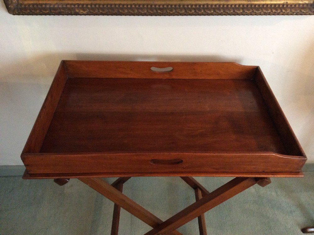 A 19thC butlers tray on original stand View IV