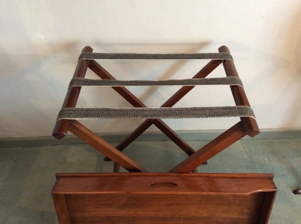 A 19thC butlers tray on original stand View IX