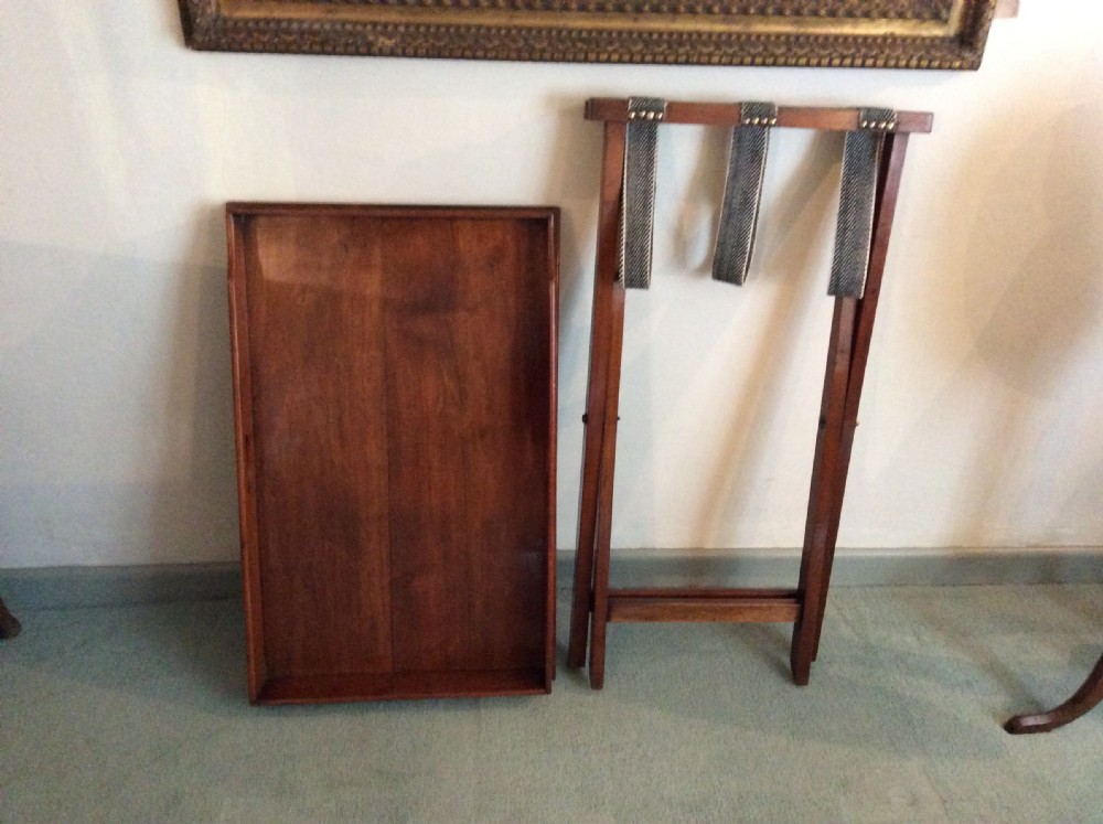 A 19thC butlers tray on original stand View XI