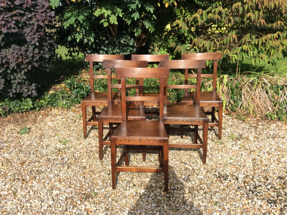 A set of six French country chairs