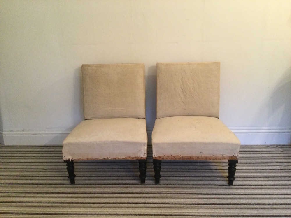 A pair of French side chairs