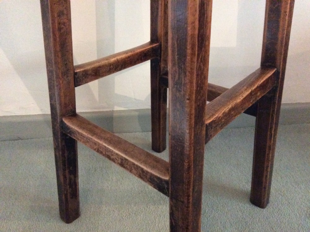 A tall elm kitchen stool View III