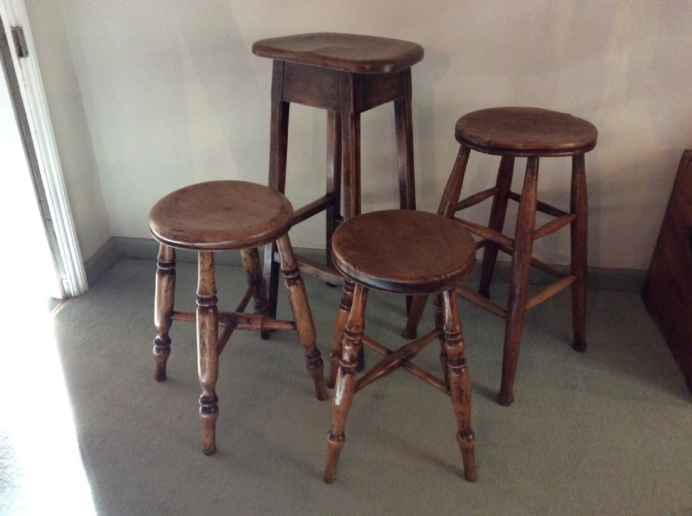 A tall elm kitchen stool View VI