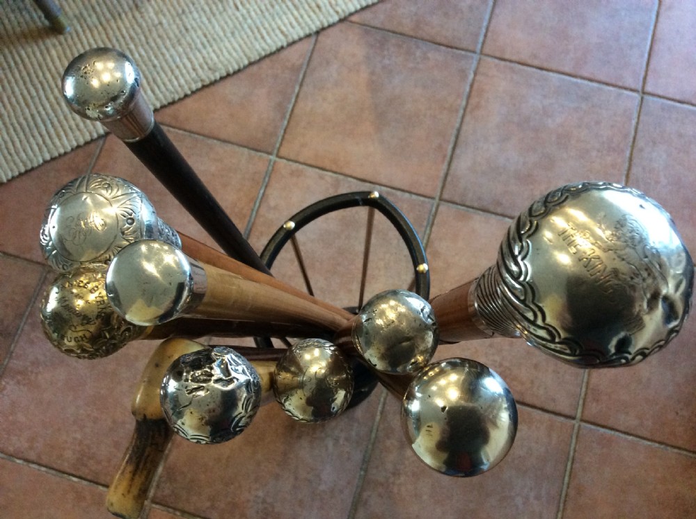 A collection of 10 walking sticks and canes View VII