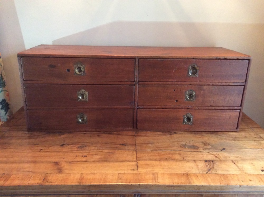 A 19thC desk top bank of drawers
