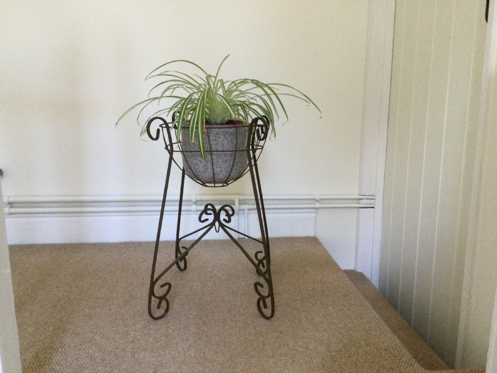 A wirework plant stand 