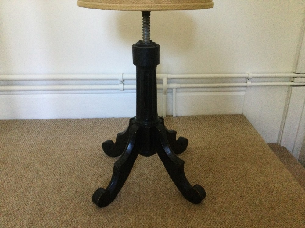 A 19thC French ebonized piano stool View II
