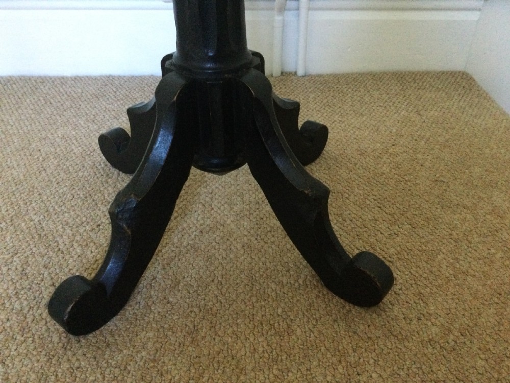 A 19thC French ebonized piano stool View V