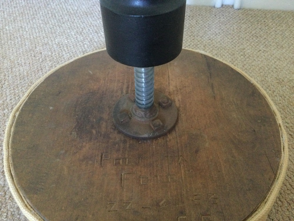 A 19thC French ebonized piano stool View VII