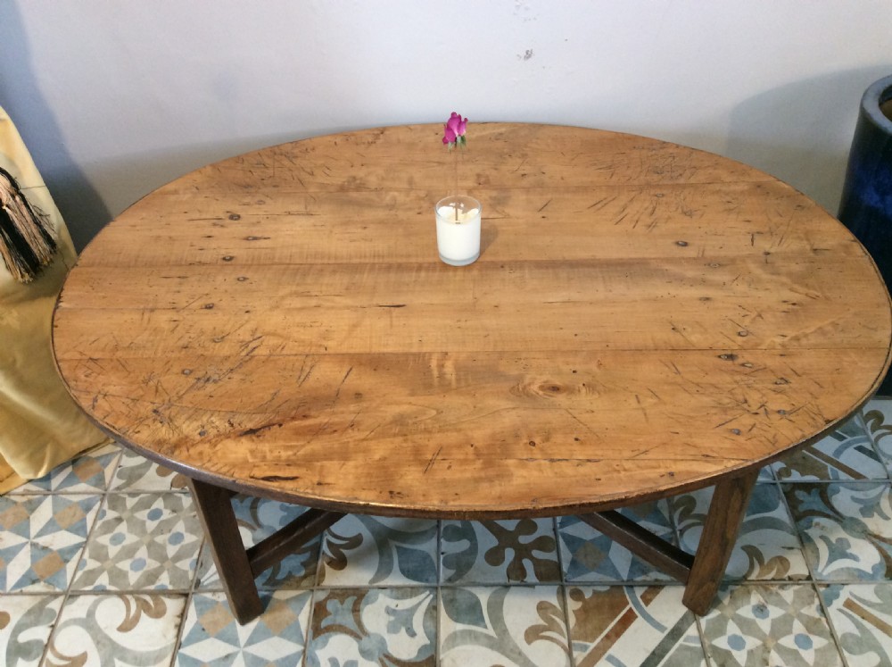 A 1.2m wide French oval coffee table View III