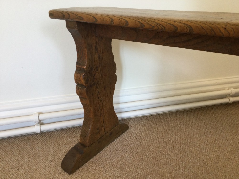 A small French elm bench View III