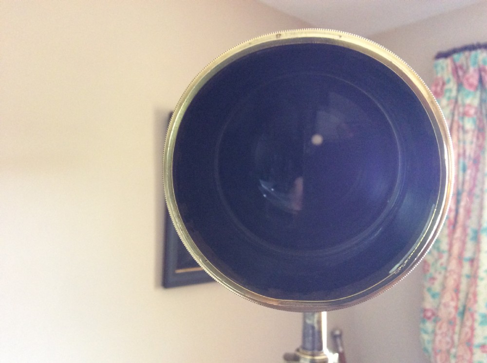 A large brass observation telescope View V