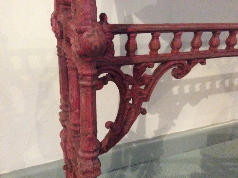 A cast iron and marble console hall table View III