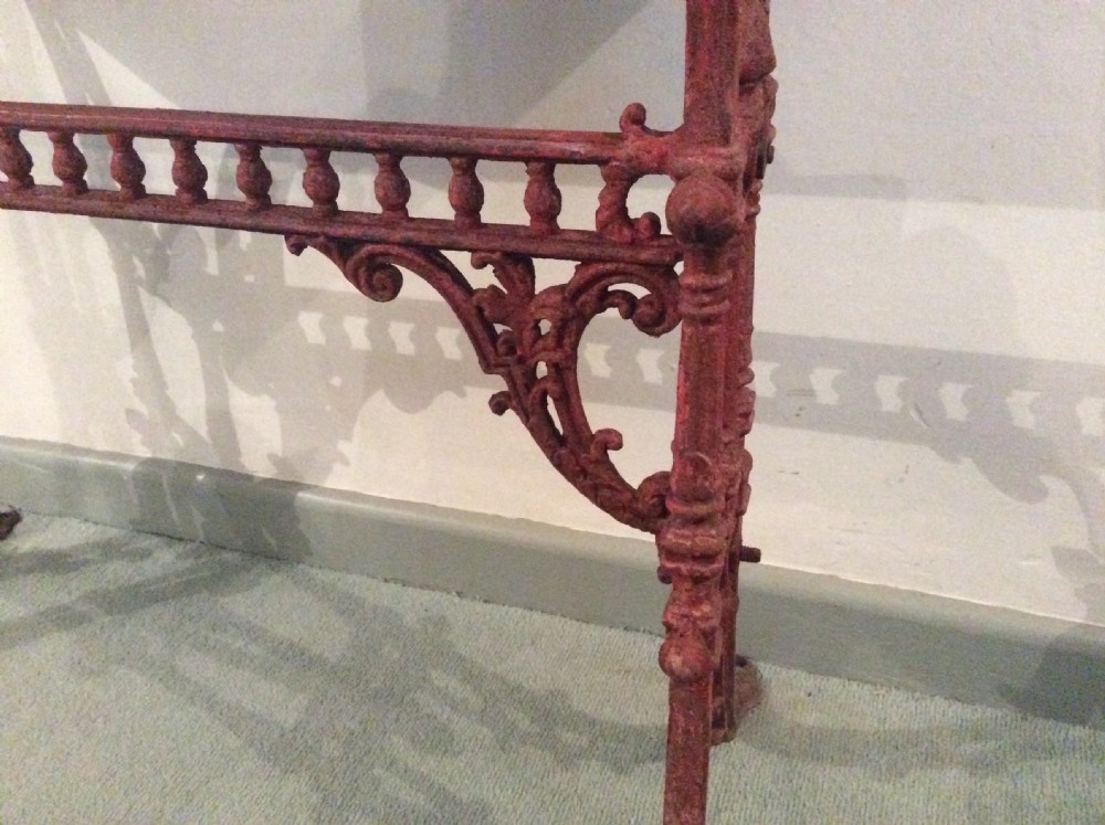 A cast iron and marble console hall table View V