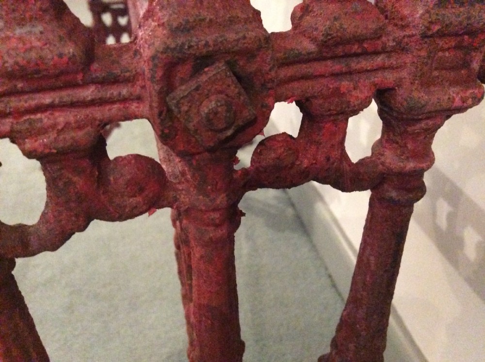 A cast iron and marble console hall table View VI