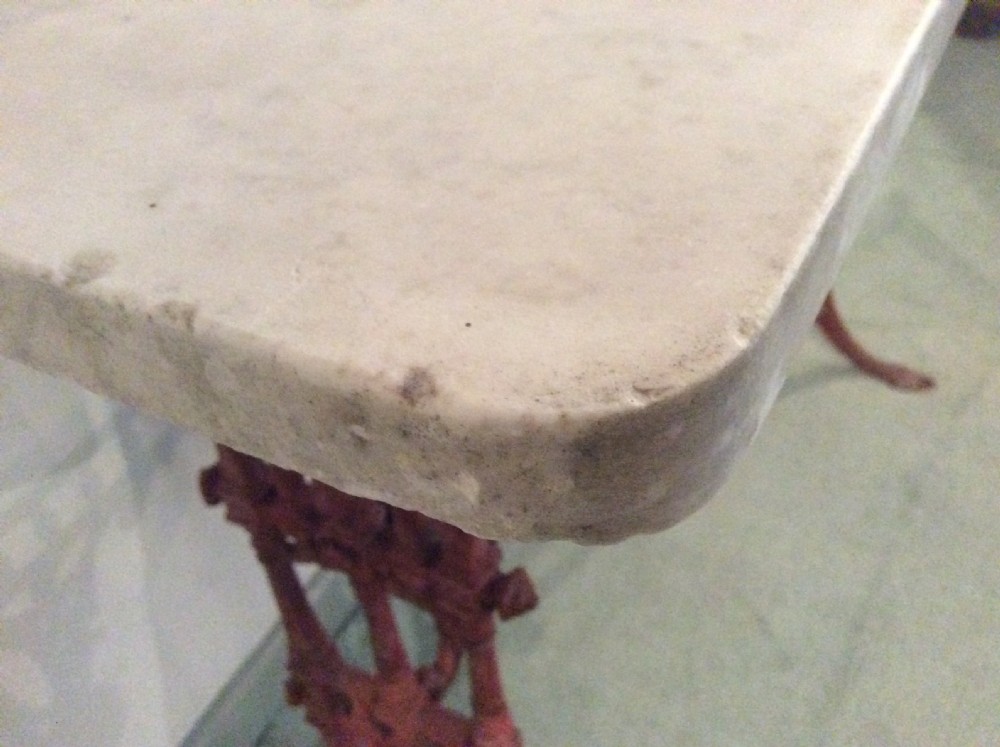 A cast iron and marble console hall table View VIII