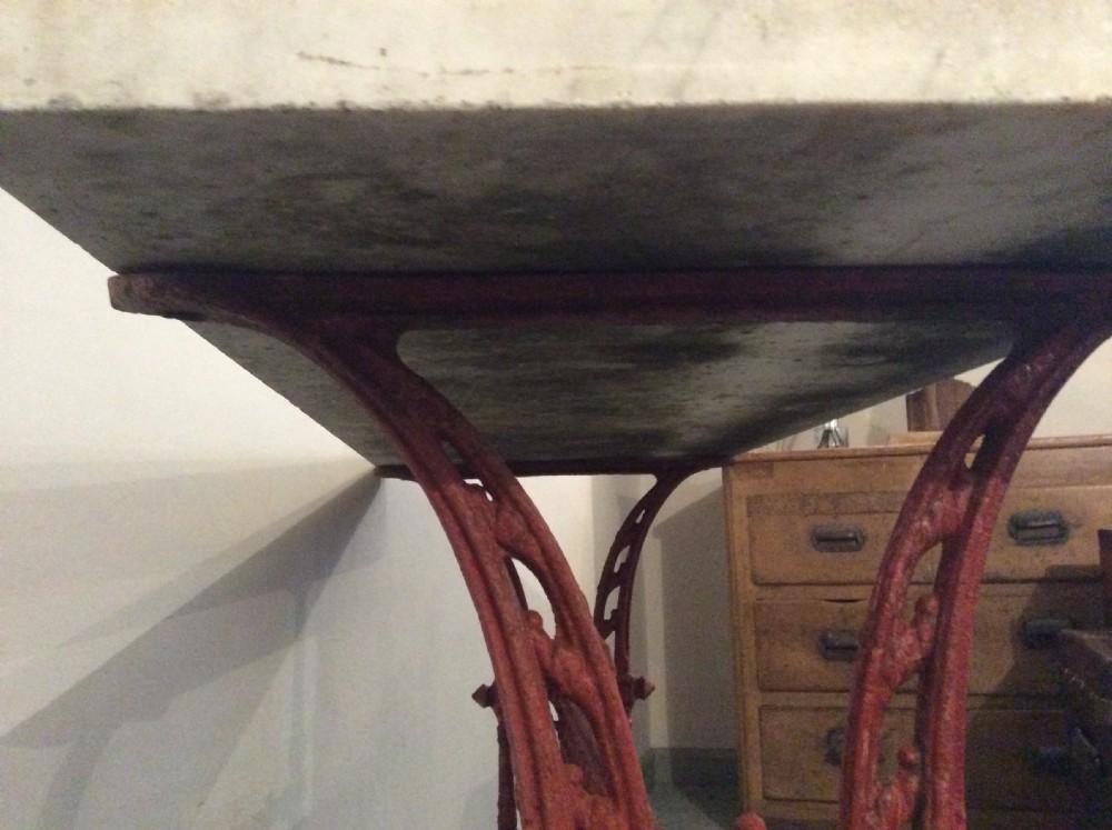 A cast iron and marble console hall table View X