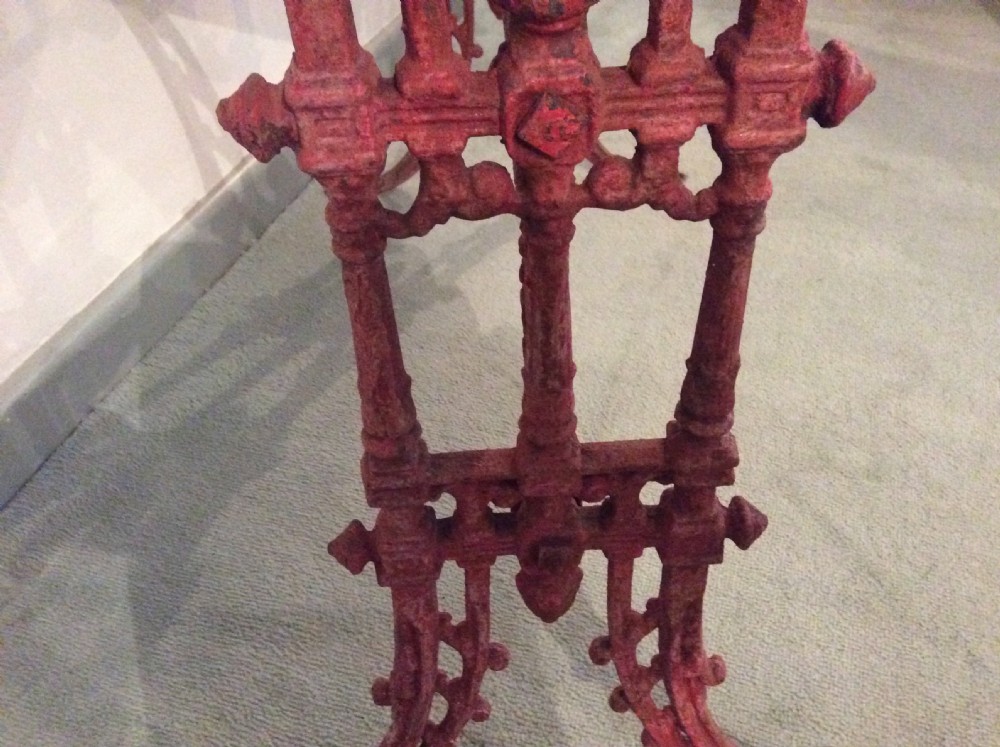 A cast iron and marble console hall table View XI
