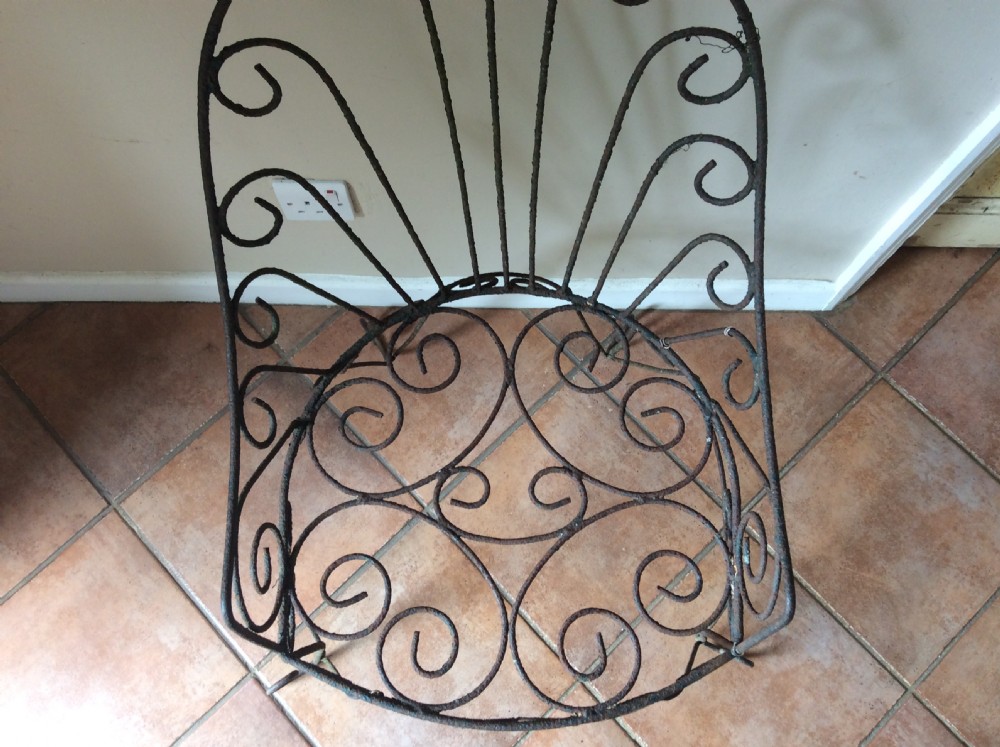 A 19thC wirework garden chair View VII