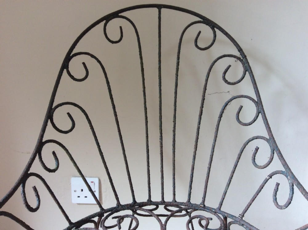 A 19thC wirework garden chair View VIII