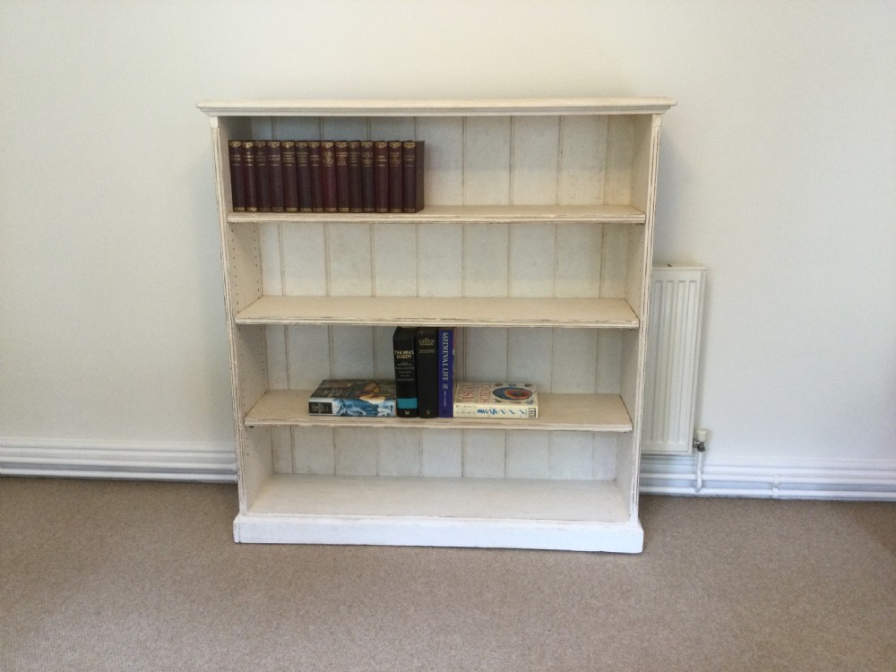 An English painted pine bookcase View II