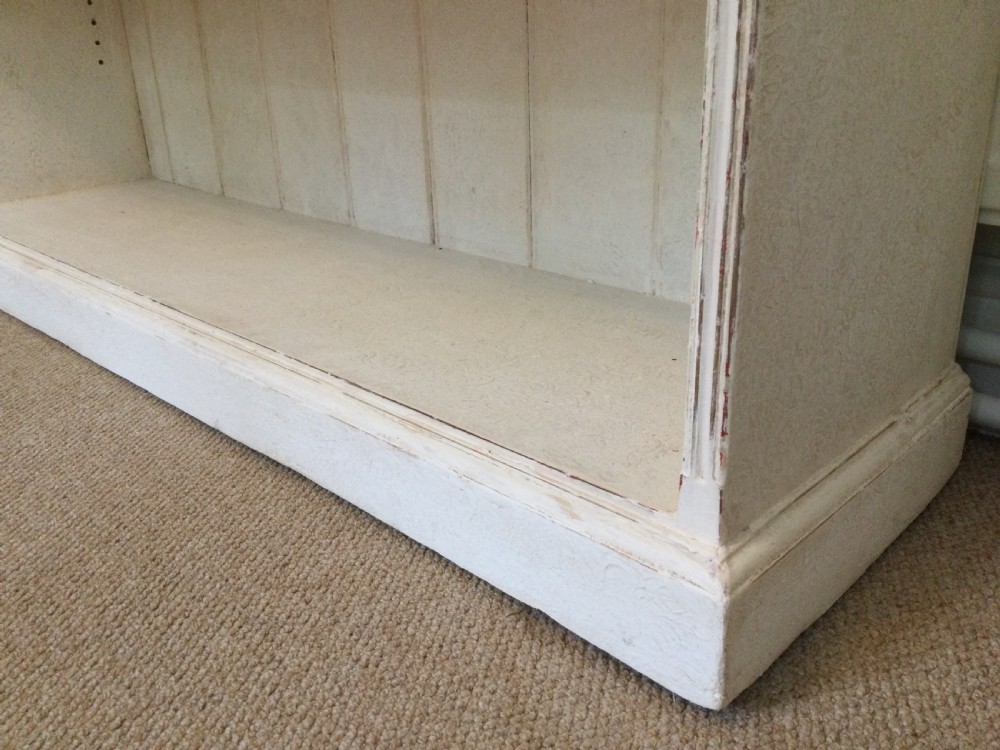 An English painted pine bookcase View VII