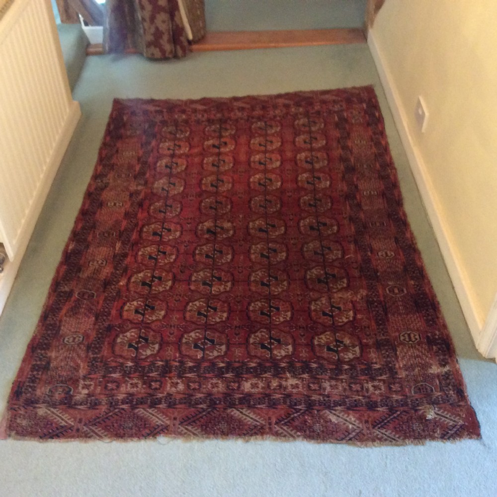 An antique Tekke Turkmen Bukhara rug