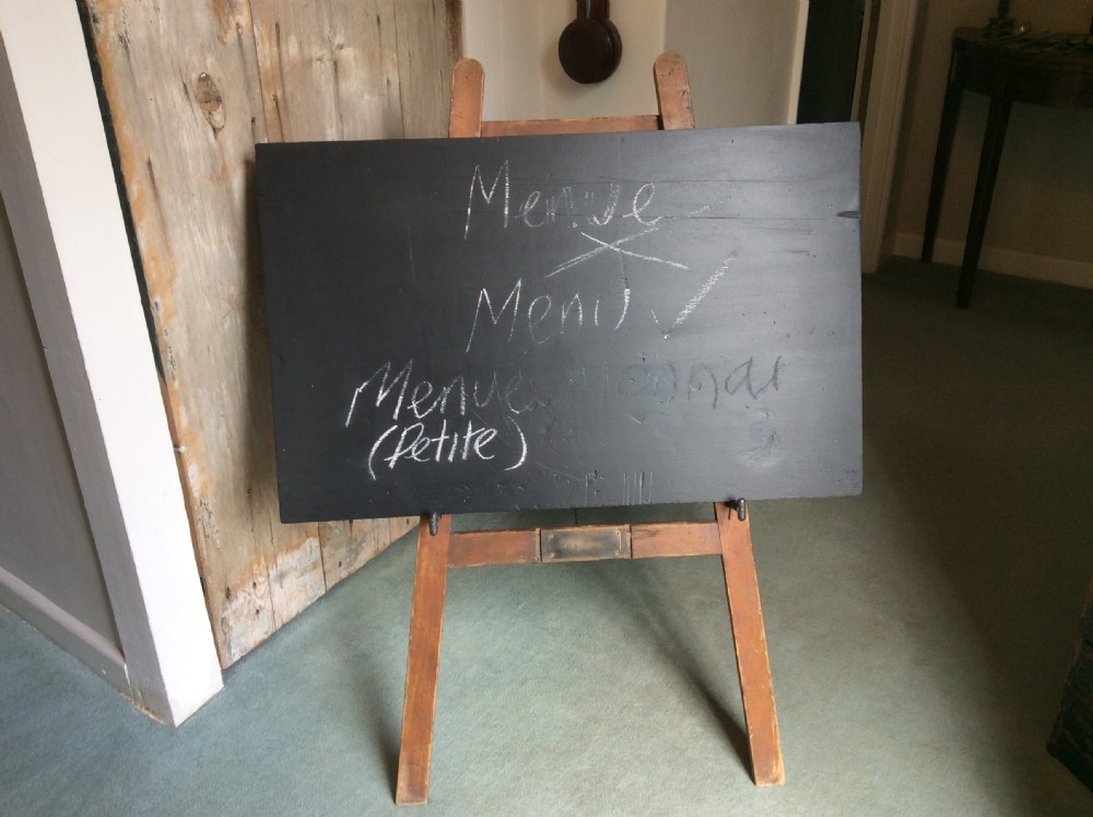 A menu easel blackboard