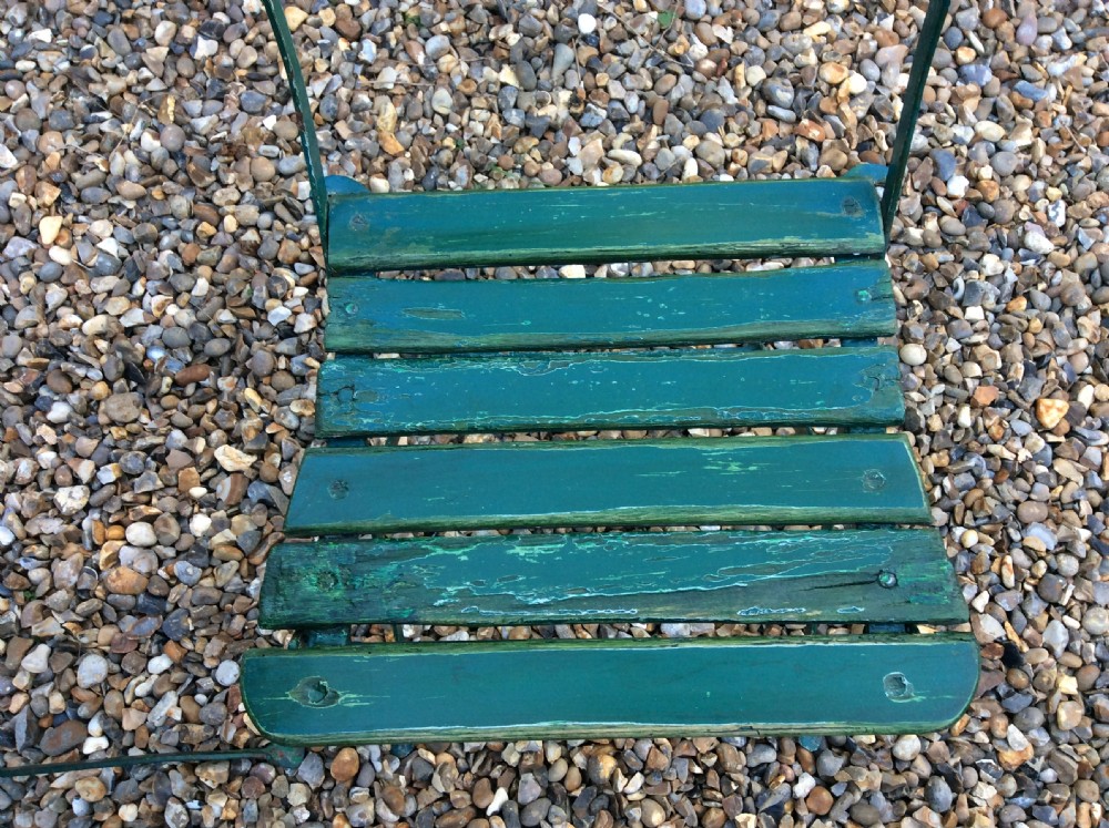 French iron garden table and chairs View VII