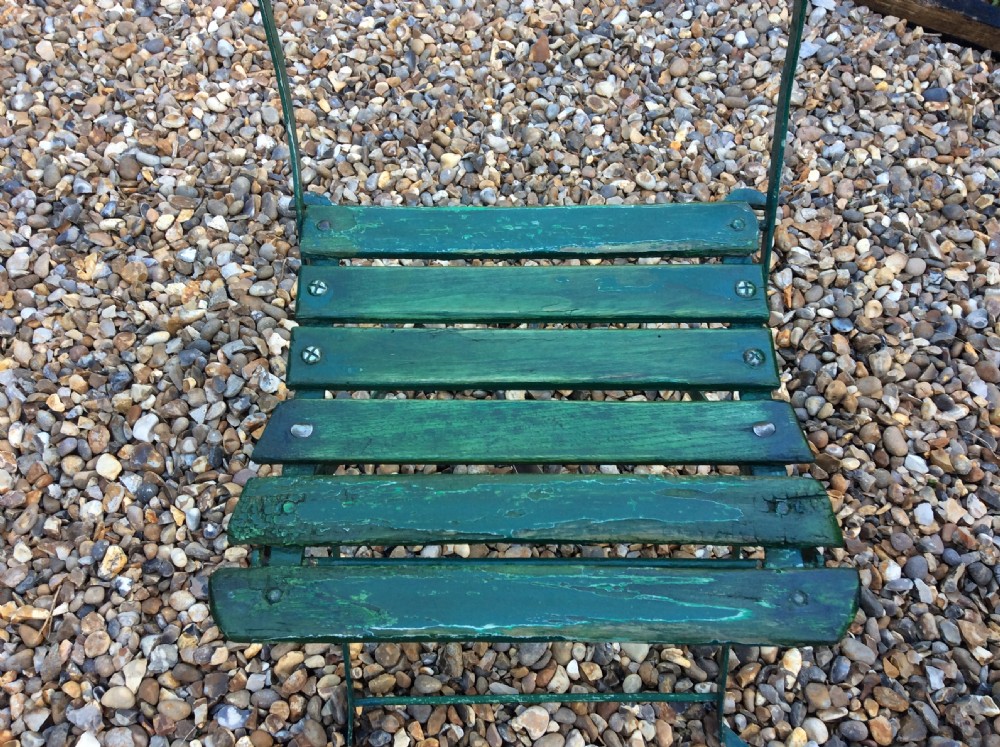 French iron garden table and chairs View IX