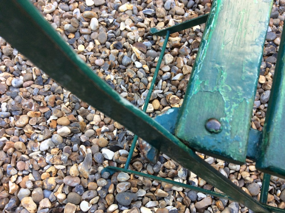 French iron garden table and chairs View XI