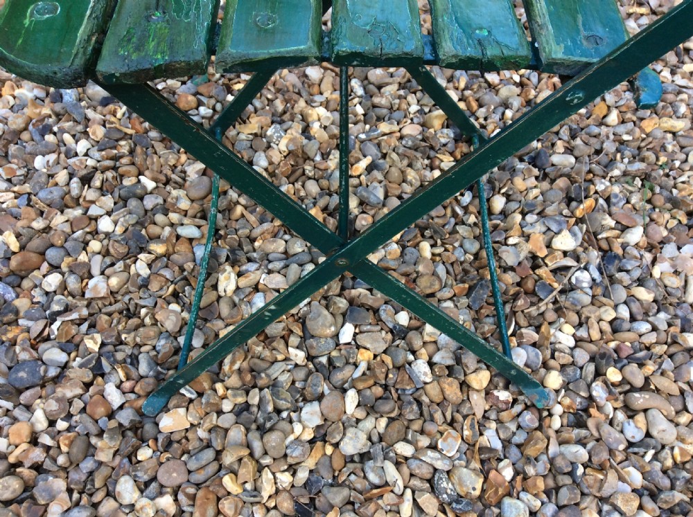 French iron garden table and chairs View XII